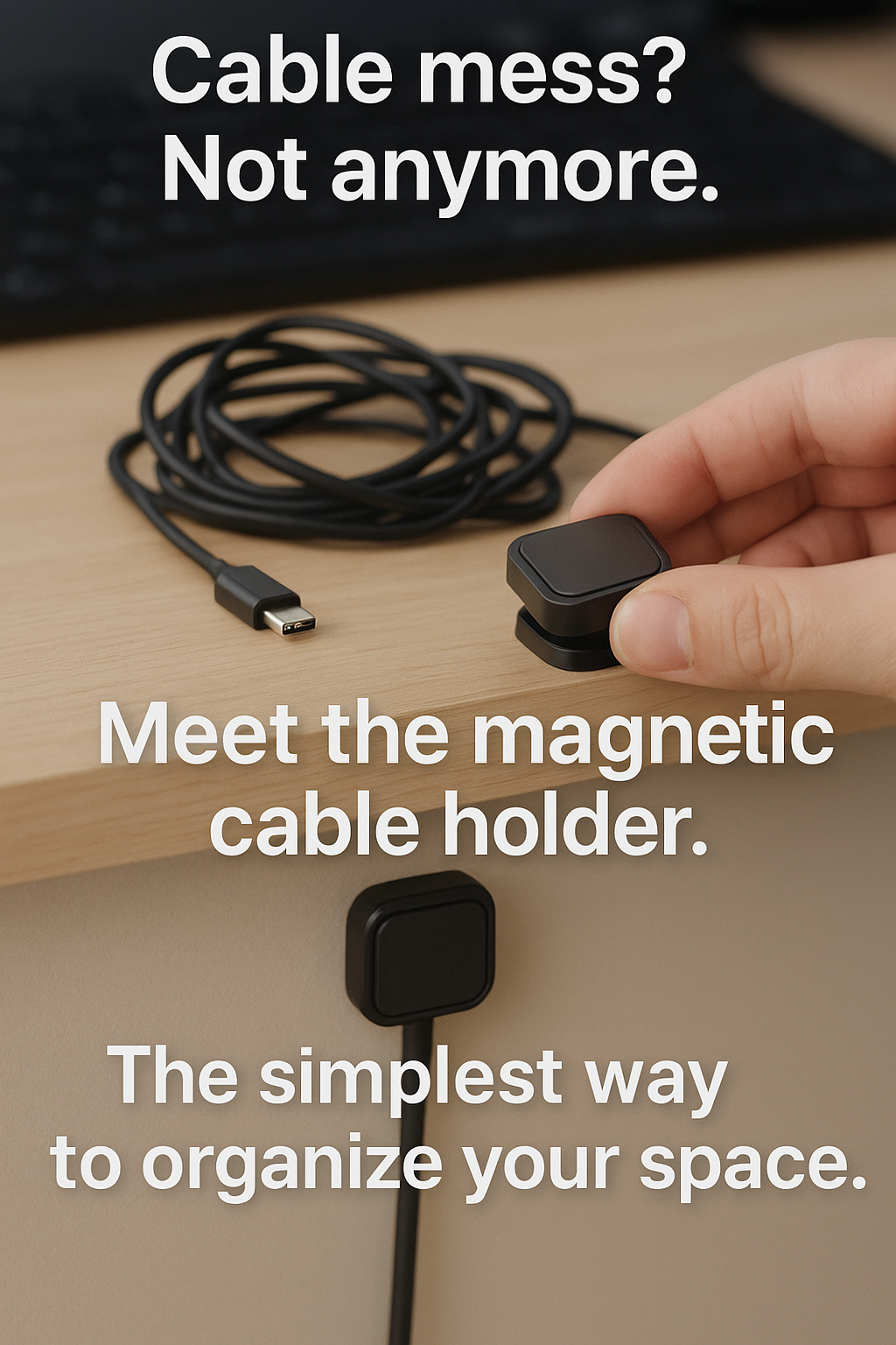 Magnetic cable holder